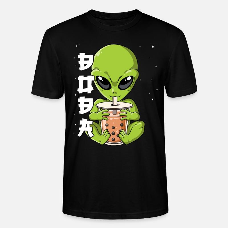 Boba Tea Alien Bubble Tea - Stanley/Stella Unisex Bio-T-Shirt CRAFTER - Schwarz