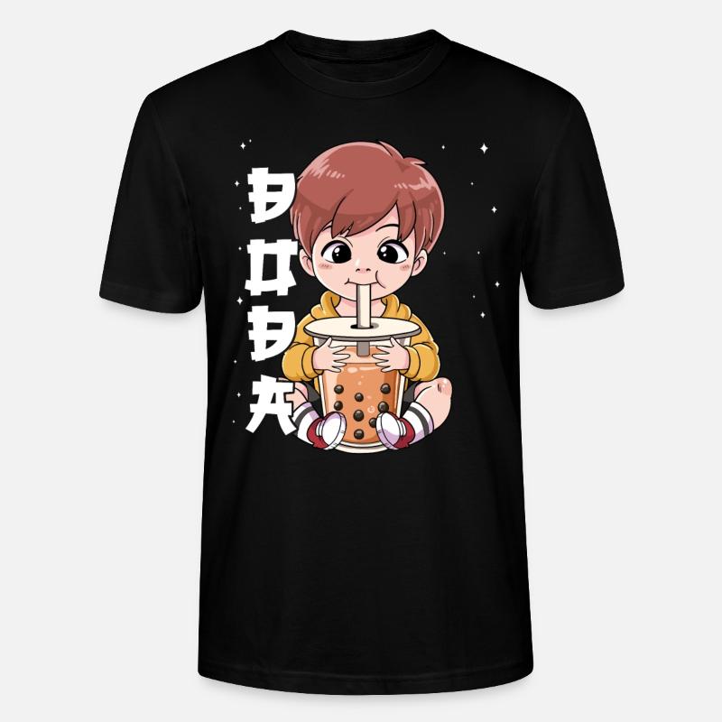 Boba Tea Junge Bubble Tea - Stanley/Stella Unisex Bio-T-Shirt CRAFTER - Schwarz