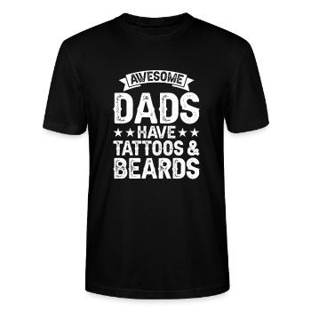 Tätowierer Lustige Tätowierer Tätowierer Tattoo-Liebhaber - Stanley/Stella Unisex Bio-T-Shirt CRAFTER - Schwarz - Vorne - Alina (178cm) & Michal (187cm)