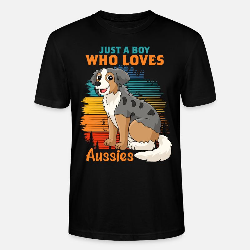 Australischer Schäferhund - Stanley/Stella Unisex Bio-T-Shirt CRAFTER - Schwarz