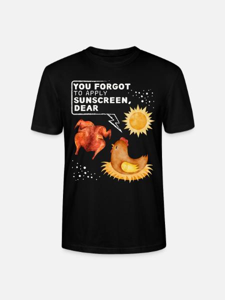 Sjovt kylling siger, kylling vittighed solbadning - Stanley Stella CRAFTER unisex økologisk-T-shirt - sort