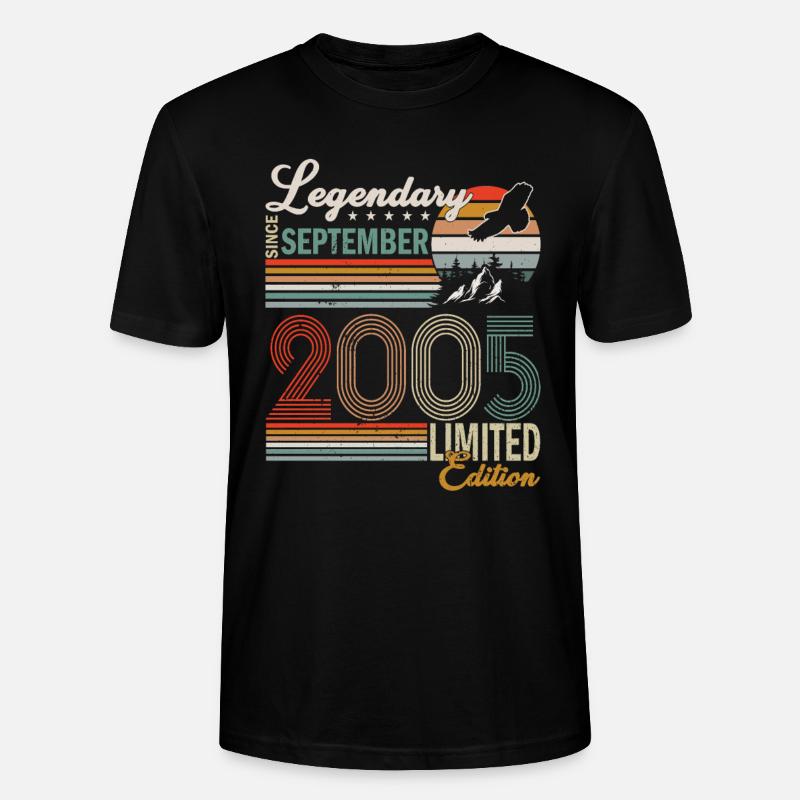 Awesome since september 2005 - Stanley/Stella Unisex Bio-T-Shirt CRAFTER - Schwarz