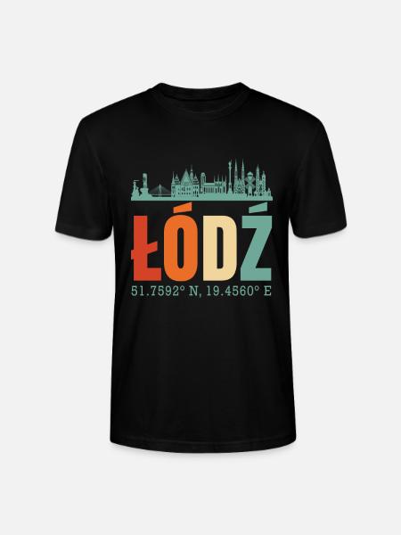 Poland Lodz Skyline - Stanley/Stella CRAFTER Unisex Organic T-Shirt - black