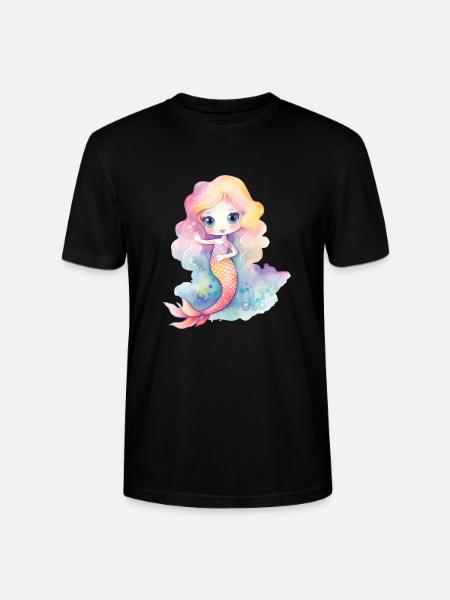 Leuke Zeemeermin Meisje Vrouw Mama Verjaardag Zeemeermin - Stanley/Stella Uniseks bio-T-shirt CRAFTER - zwart