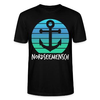 Nordsee Küste Nordseemensch Nordseeküste - Stanley/Stella Unisex Bio-T-Shirt CRAFTER - Schwarz - Vorne - Alina (178cm) & Michal (187cm)
