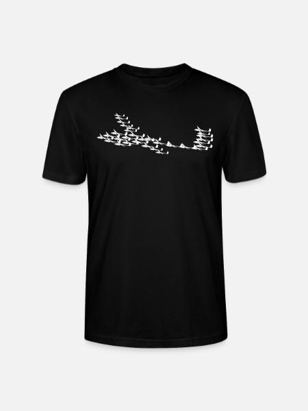 Glider Airplanes Glider - Stanley/Stella CRAFTER Unisex Organic T-Shirt - black