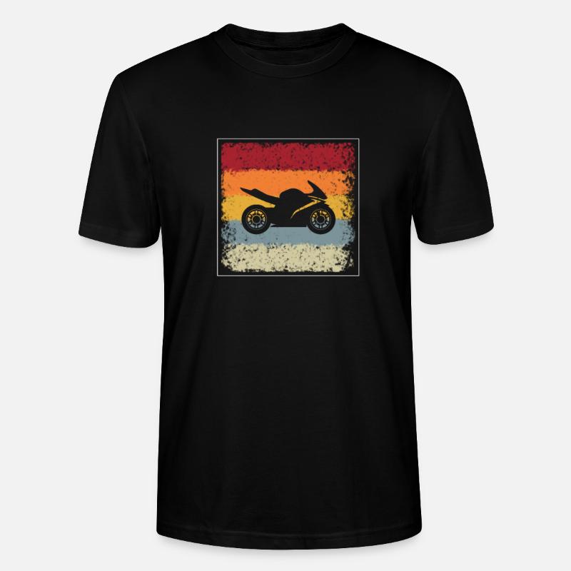 Motorrad Retro - Stanley/Stella Unisex Bio-T-Shirt CRAFTER - Schwarz