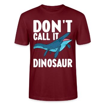 Mosasaurus Dinosaurier - Stanley/Stella Unisex Bio-T-Shirt CRAFTER - Burgunderrot - Vorne - Alina (178cm) & Michal (187cm)
