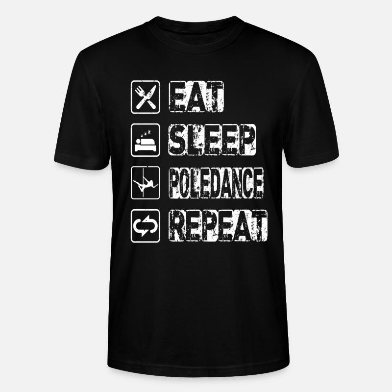 Manger Sommeil Poledance Répéter - T-shirt bio CRAFTER Stanley Stella Unisexe - noir
