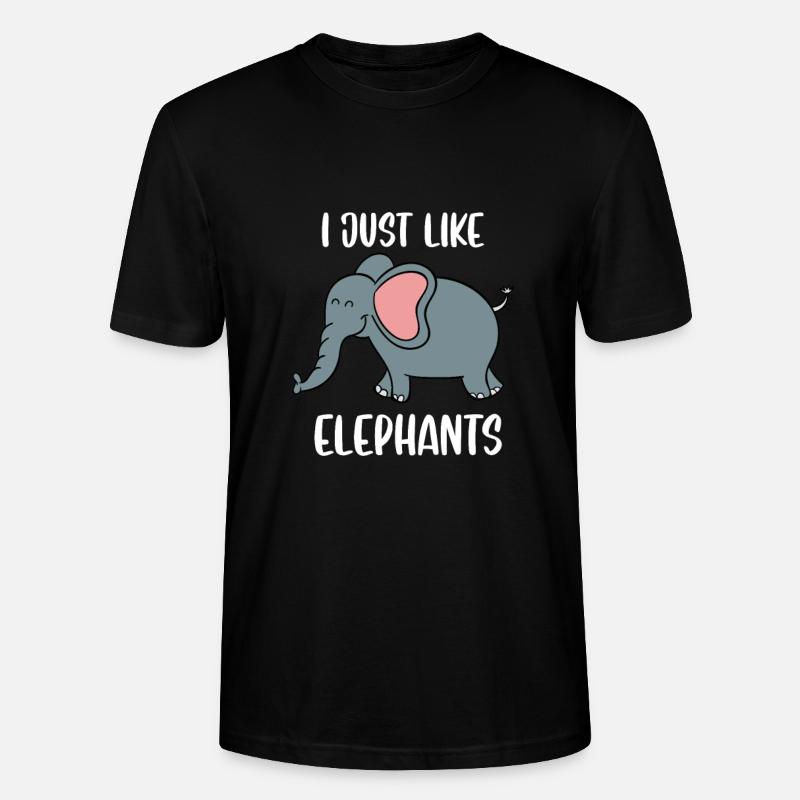 J’aime juste les éléphants - T-shirt bio CRAFTER Stanley Stella Unisexe - noir