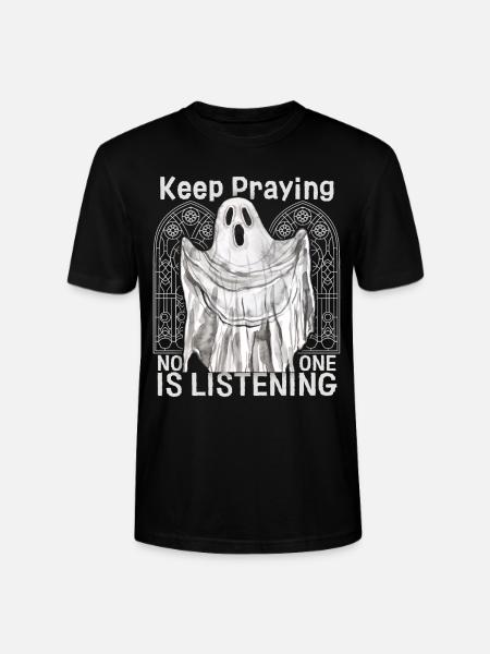 Uncanny Ghost, Ghost Gothic Saying - Stanley/Stella CRAFTER Unisex Organic T-Shirt - black