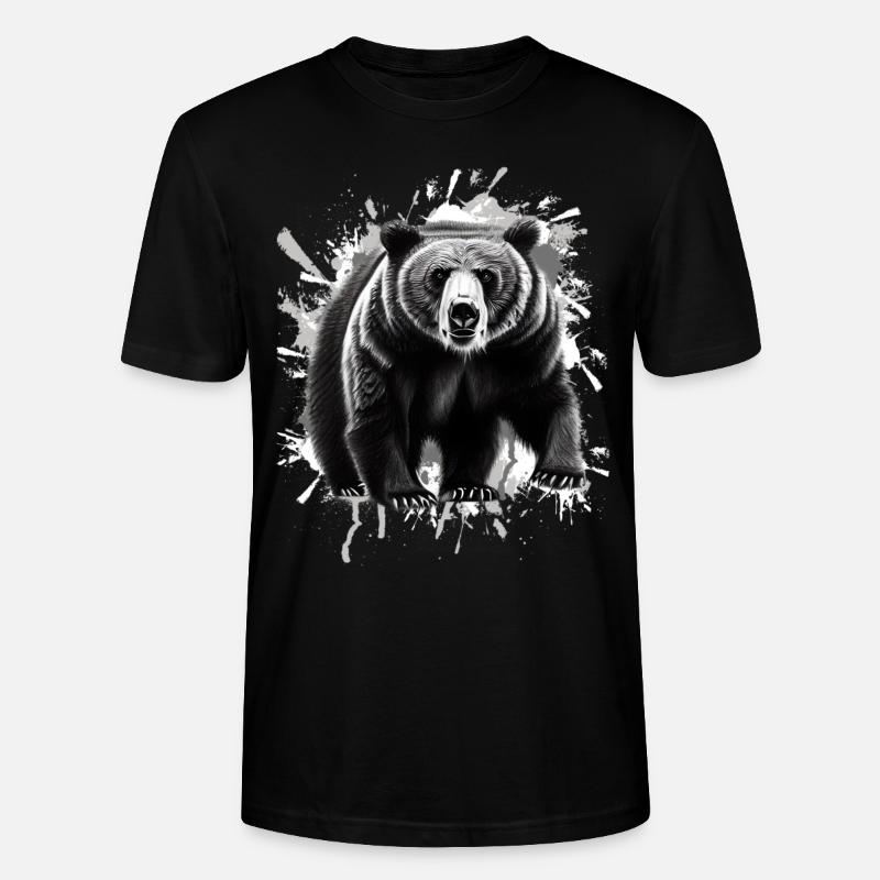 Bär - Stanley/Stella Unisex Bio-T-Shirt CRAFTER - Schwarz