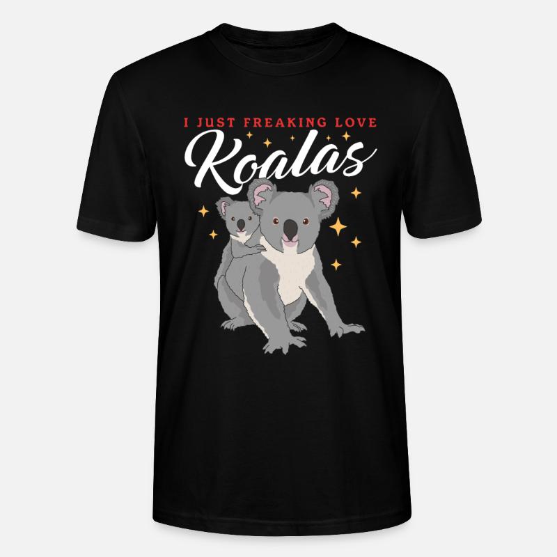 Koala Koalas Koalabär Koalabären Geschenk - Stanley/Stella Unisex Bio-T-Shirt CRAFTER - Schwarz