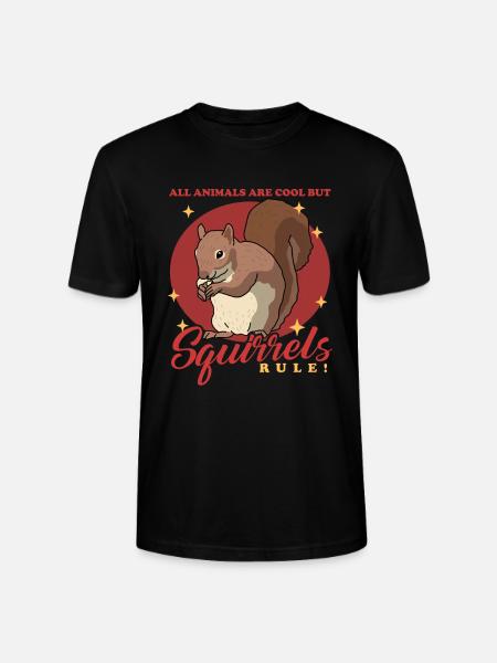 Süße Eichhörnchen Grauhörnchen Hörnchen Geschenk - Stanley/Stella Unisex Bio-T-Shirt CRAFTER - Schwarz