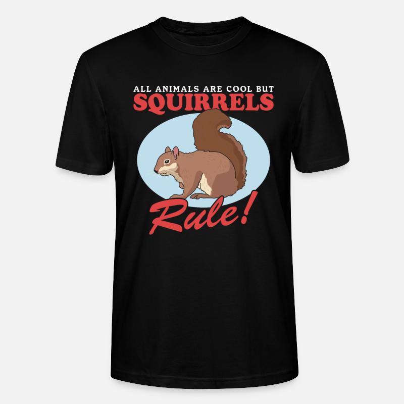 Süßes Eichhörnchen Hörnchen Grauhörnchen Geschenk - Stanley/Stella Unisex Bio-T-Shirt CRAFTER - Schwarz