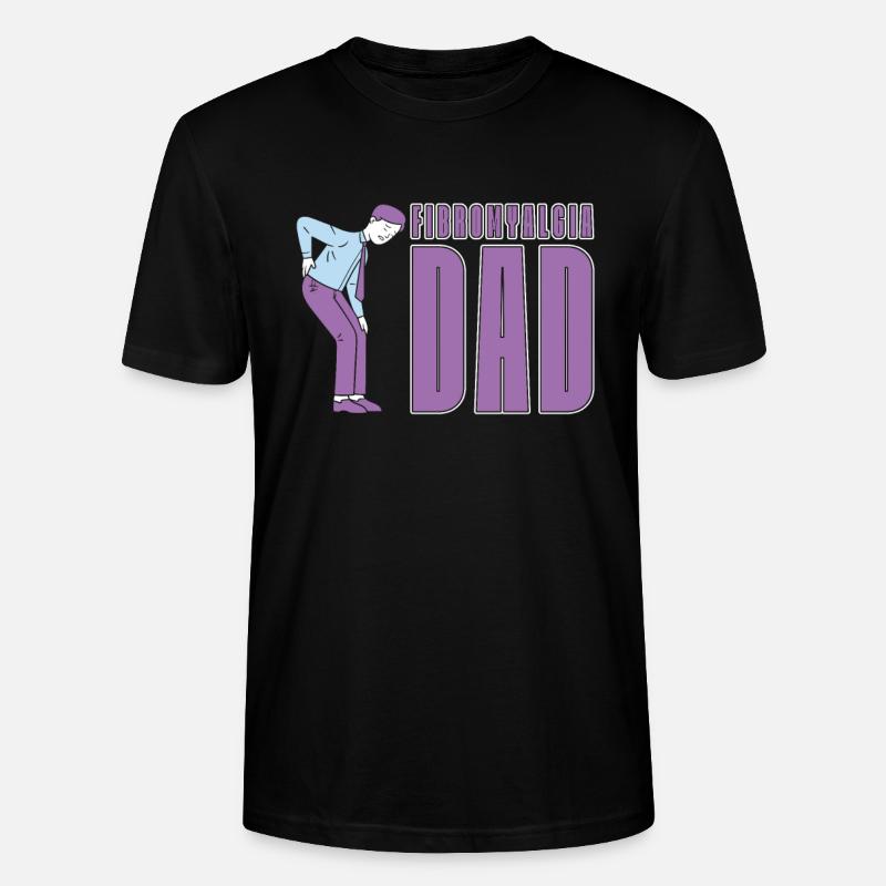 Fibromyalgie Rhumatisme Papa - T-shirt bio CRAFTER Stanley Stella Unisexe - noir