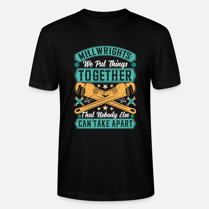 Millwrights Specific Tools - Stanley/Stella Unisex Bio-T-Shirt CRAFTER - Schwarz