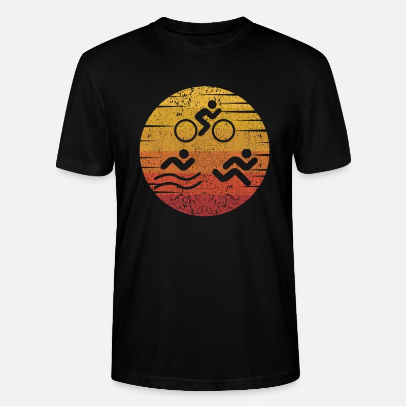 Retro Training Triathlonrad Triathlet Profi - Stanley/Stella Unisex Bio-T-Shirt CRAFTER - Schwarz