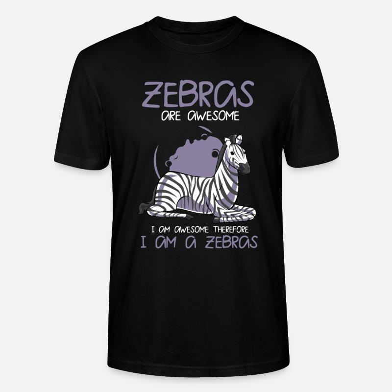 Zebra - Stanley/Stella Unisex Bio-T-Shirt CRAFTER - Schwarz