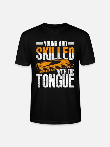 Harmonica harmonica player - Stanley/Stella CRAFTER Unisex Organic T-Shirt - black