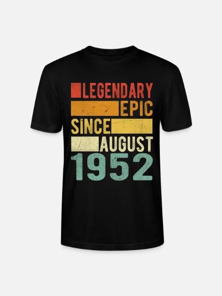 Date de naissance: Août 1952 Épopée légendaire - T-shirt bio CRAFTER Stanley Stella Unisexe - noir