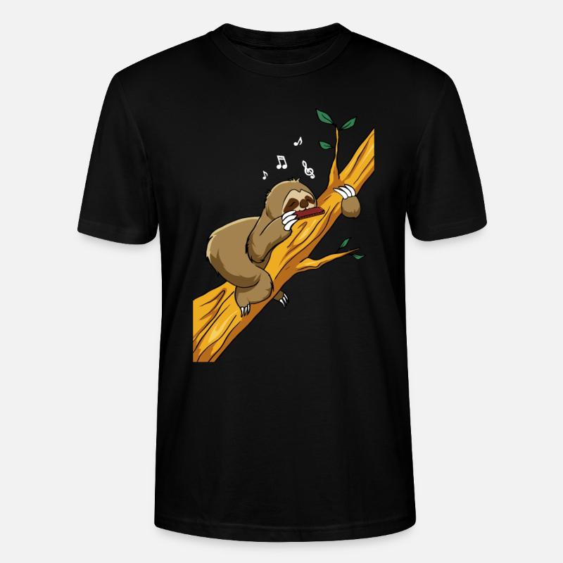 Harmonica Harmonica Player Harmonica-F - Stanley/Stella CRAFTER Unisex Organic T-Shirt - black