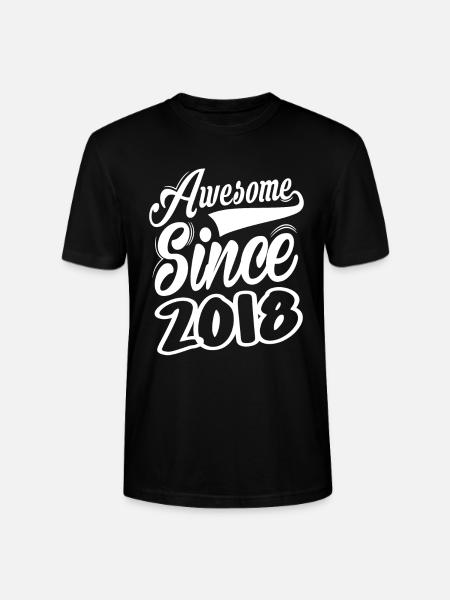 Awesome Since 2018 - Stanley/Stella CRAFTER Unisex Organic T-Shirt - black