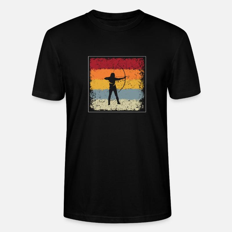 Bogenschießen Retro - Stanley/Stella Unisex Bio-T-Shirt CRAFTER - Schwarz