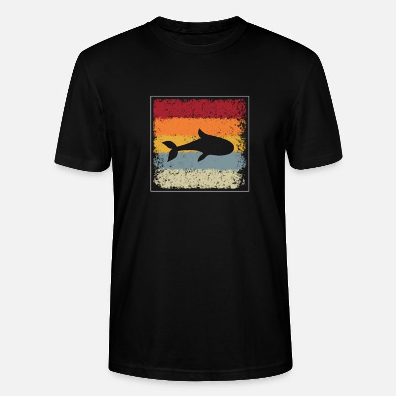Fisch Retro - Stanley/Stella Unisex Bio-T-Shirt CRAFTER - Schwarz