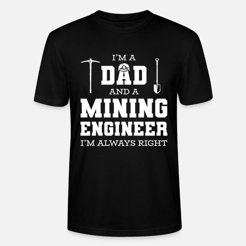 Engineer Mining Engineer - Stanley/Stella CRAFTER Unisex Organic T-Shirt - black