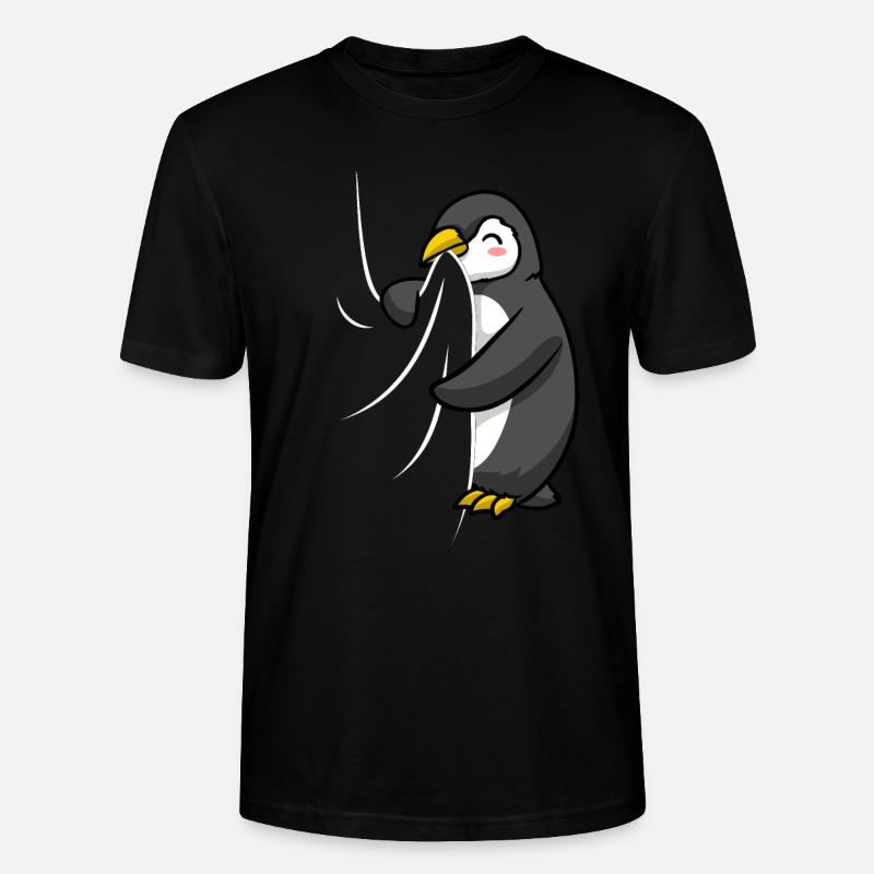 Biting Penguin - Stanley/Stella Unisex Bio-T-Shirt CRAFTER - Schwarz