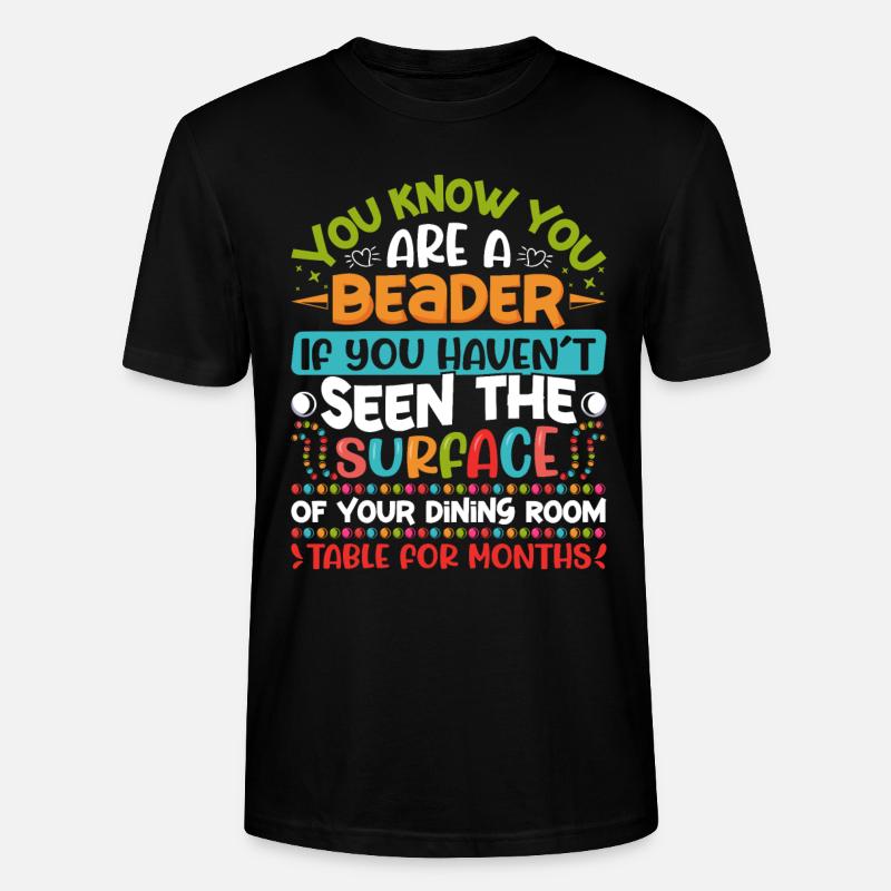 Dessins de perles pour perles - T-shirt bio CRAFTER Stanley Stella Unisexe - noir