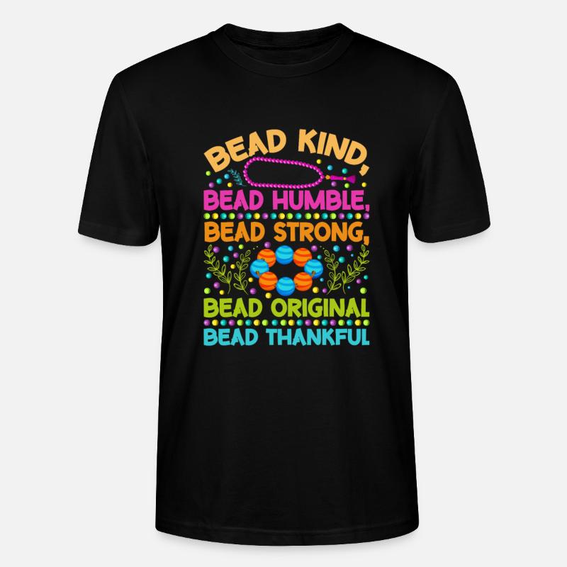 Dessins de perles pour perles - T-shirt bio CRAFTER Stanley Stella Unisexe - noir