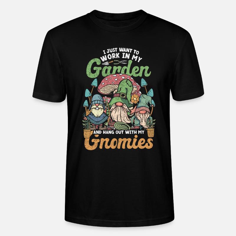 Gartenzwerg Gartenzwerge - Stanley/Stella Unisex Bio-T-Shirt CRAFTER - Schwarz