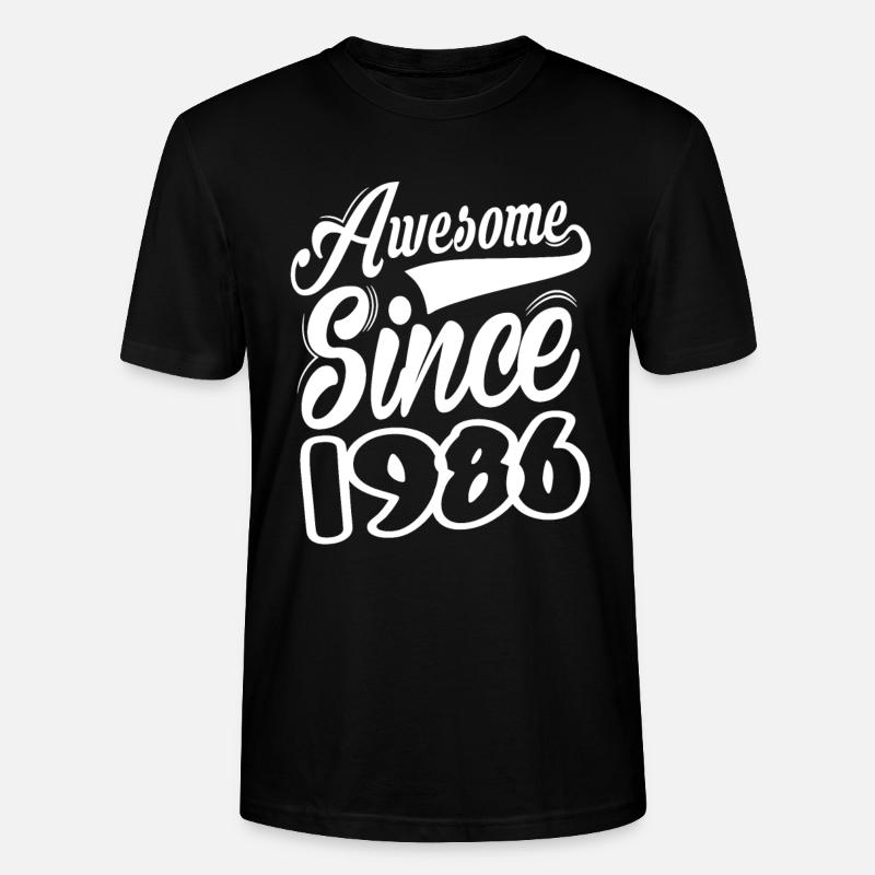 Awesome Since 1986 - Stanley/Stella Unisex Bio-T-Shirt CRAFTER - Schwarz