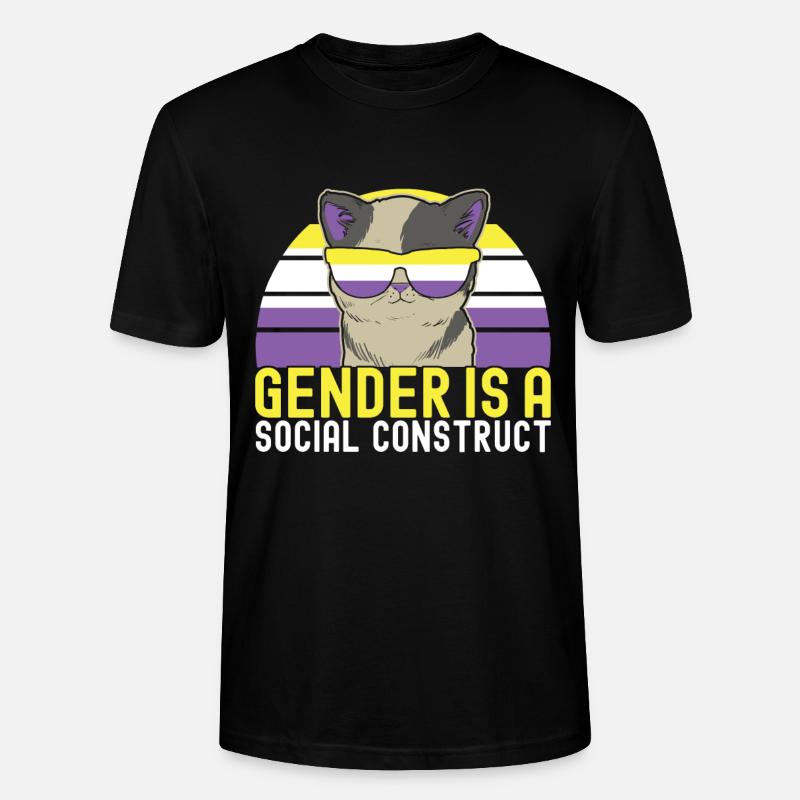 Non Binary Pride Genderqueer - Stanley/Stella Unisex Bio-T-Shirt CRAFTER - Schwarz
