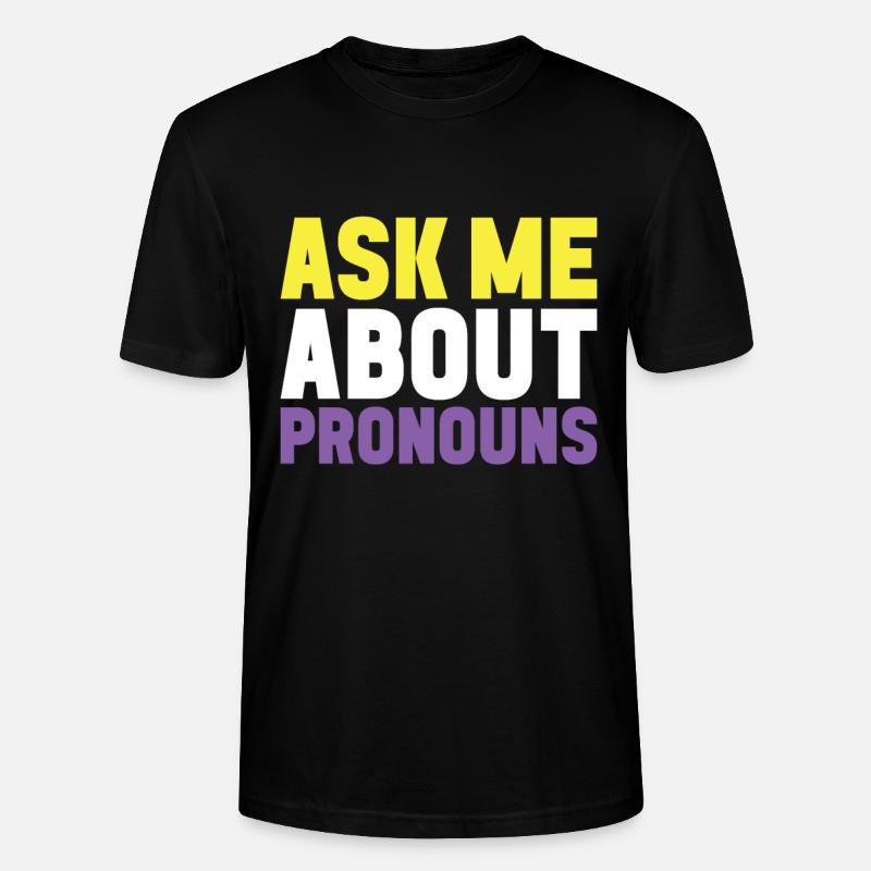 Non Binary Pride Genderqueer - Stanley/Stella Unisex Bio-T-Shirt CRAFTER - Schwarz