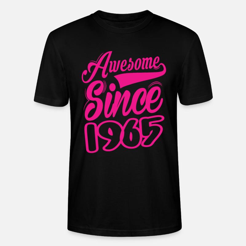 Awesome Since 1965 - Stanley/Stella Unisex Bio-T-Shirt CRAFTER - Schwarz