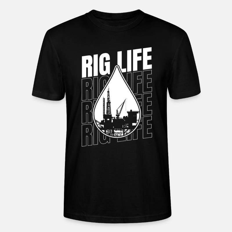 Ölfeld Bohrinsel Rig Life - Stanley/Stella Unisex Bio-T-Shirt CRAFTER - Schwarz