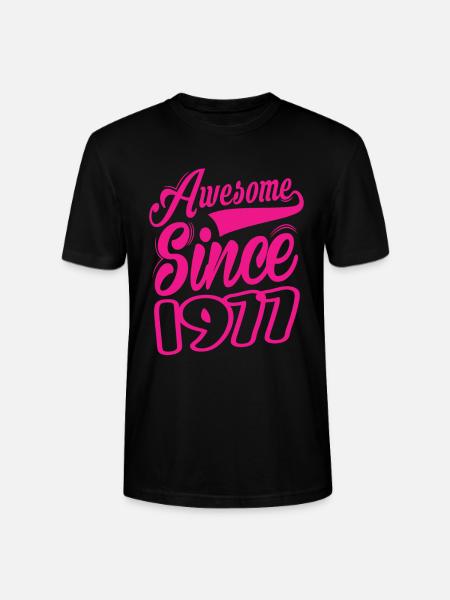 Awesome Since 1977 - Stanley/Stella CRAFTER Unisex Organic T-Shirt - black