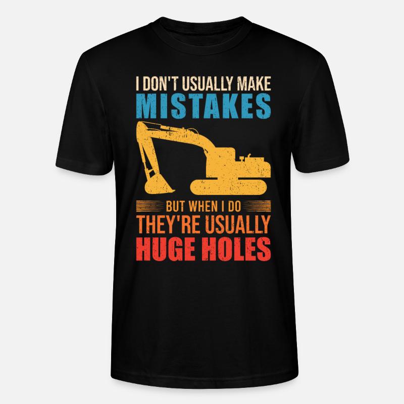 Retro Bagger Spruch Baggerfahrer Baustelle - Stanley/Stella Unisex Bio-T-Shirt CRAFTER - Schwarz