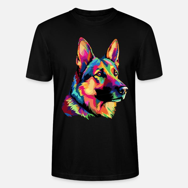 Deutscher Schäferhund Bunt - Stanley/Stella Unisex Bio-T-Shirt CRAFTER - Schwarz