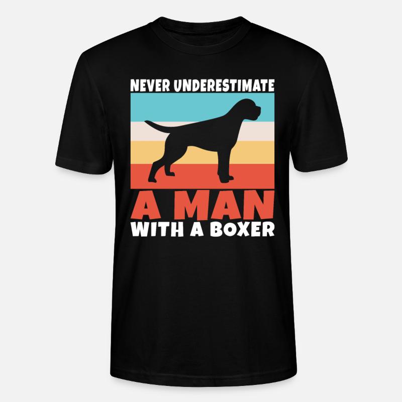 Boxer Hund Geschenke - Stanley/Stella Unisex Bio-T-Shirt CRAFTER - Schwarz