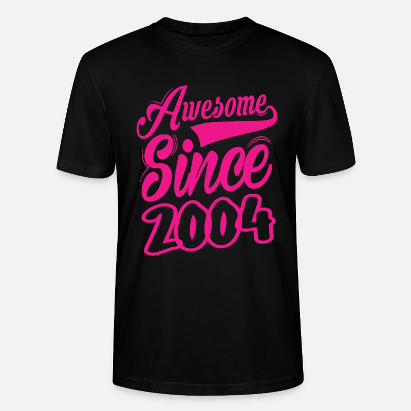 Awesome Since 2004 - Stanley/Stella Unisex Bio-T-Shirt CRAFTER - Schwarz