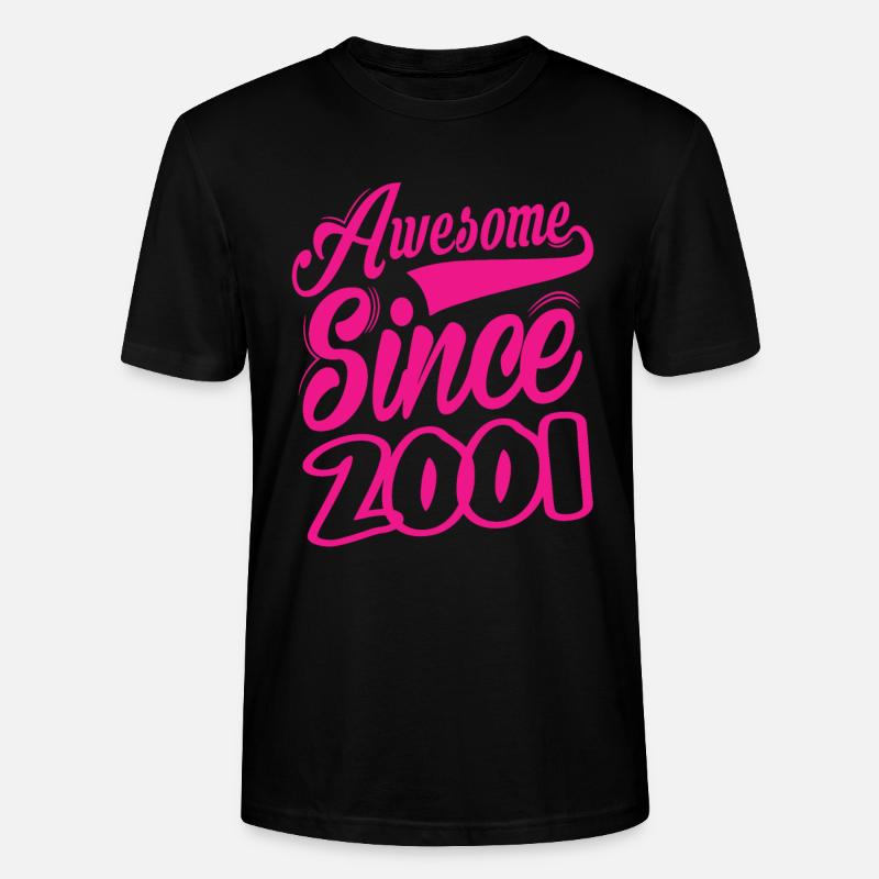 Awesome Since 2001 - Stanley/Stella Unisex Bio-T-Shirt CRAFTER - Schwarz