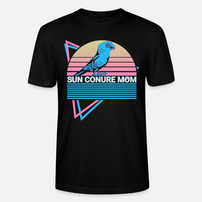 Perruche Mama Perruche Rétro - T-shirt bio CRAFTER Stanley Stella Unisexe - noir