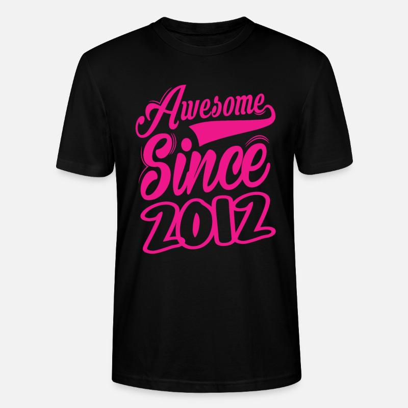 Awesome Since 2012 - Stanley/Stella Unisex Bio-T-Shirt CRAFTER - Schwarz
