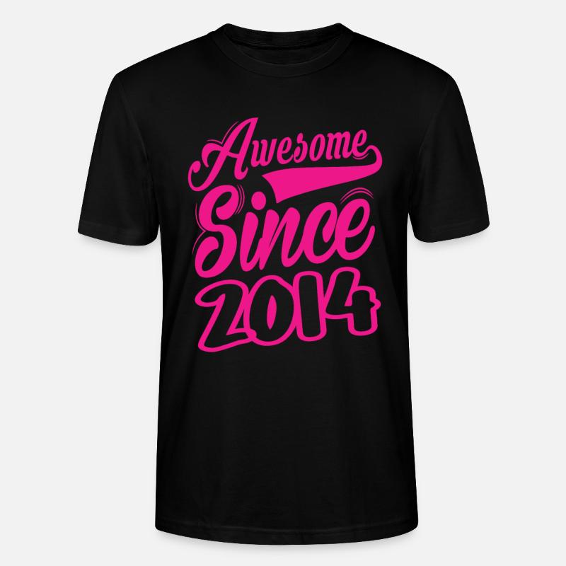 Awesome Since 2014 - Stanley/Stella Unisex Bio-T-Shirt CRAFTER - Schwarz