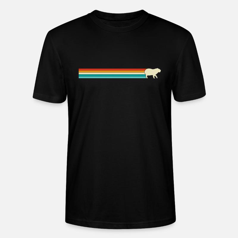 Rétro Capybara Silhoutte - Capybaras - T-shirt bio CRAFTER Stanley Stella Unisexe - noir
