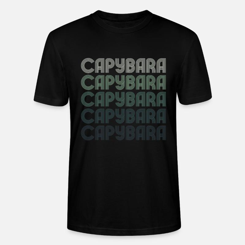 Retro Capybara Text Design - Capybaras - Stanley/Stella Unisex Bio-T-Shirt CRAFTER - Schwarz